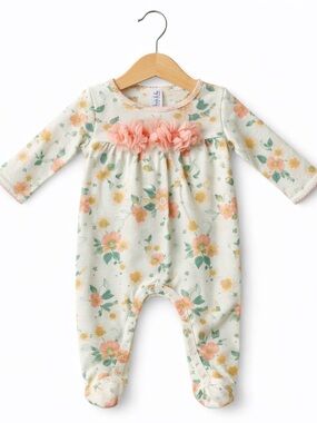 10/$15 Nicole Miller Floral Footie Pajamas Size 3-6